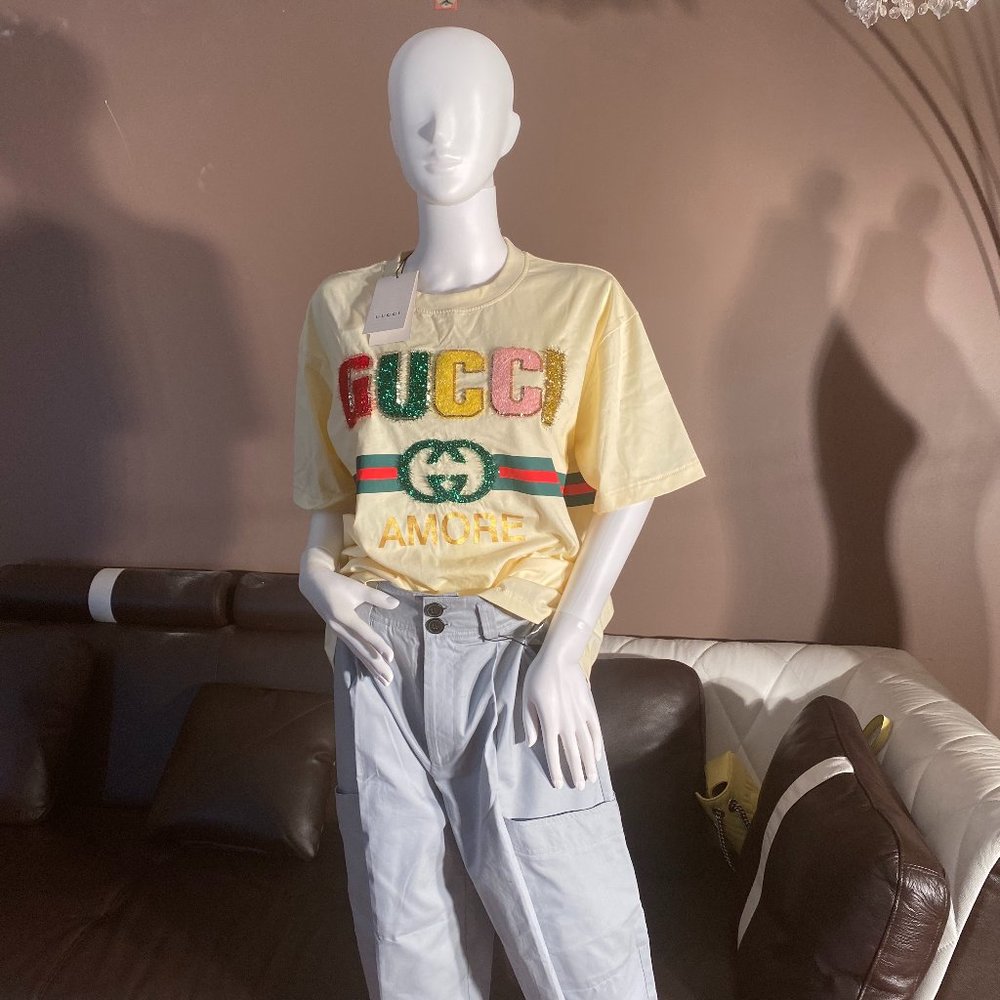 Gucci amore women's oversize T-shirt - Picture 7 of 14